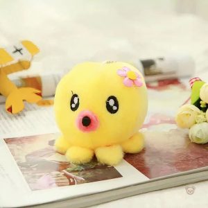 Mignon porte-clés en peluche, pieuvre douce pour tous les âges