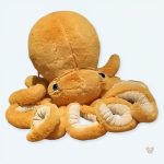 Peluche pieuvre jaune douce et amusante pour enfants