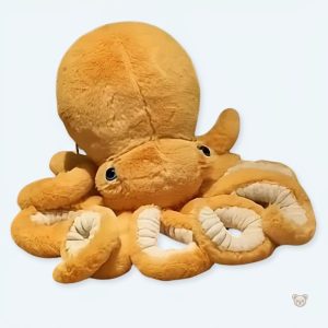 Peluche pieuvre jaune douce et amusante pour enfants