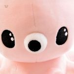 Jolie peluche kawaii en forme de pieuvre, rose et moelleuse