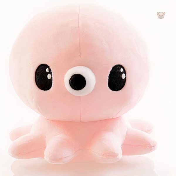 Peluche d'hiver rose, idéale pour les câlins des enfants