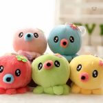 Mini pieuvre rose porte-clés, peluche douce et adorable