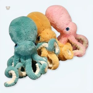 Peluche pieuvre douce multicolore pour enfants