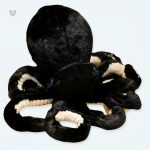 Peluche pieuvre noire douce pour câlins en chambre d'enfant
