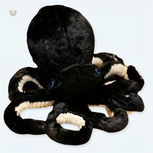 Peluche pieuvre noire douce pour câlins en chambre d'enfant