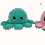 Jouet en peluche pieuvre réversible pour enfants