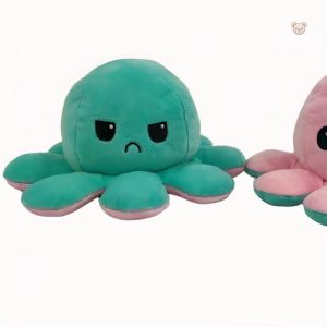 Jouet en peluche pieuvre réversible pour enfants