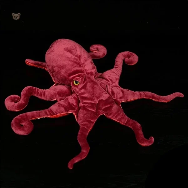 peluche-pieuvre-rouge-realiste-1 Peluche pieuvre rouge réaliste, douce et colorée
