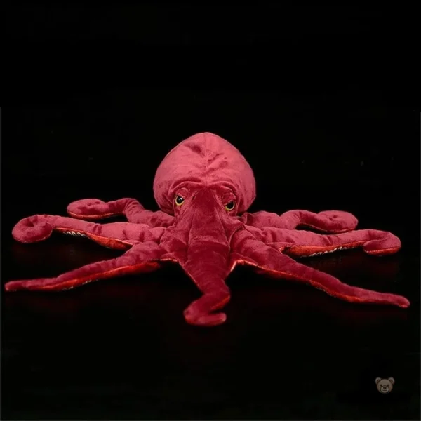 Peluche pieuvre rouge, design réaliste et attrayant