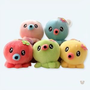 Peluche pieuvre verte douce en porte-clés marine