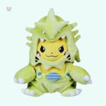 Peluche Pikachu en costume de Tyranocif pour enfants