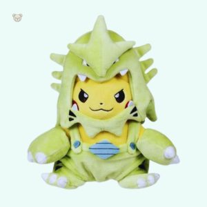 Peluche Pikachu en costume de Tyranocif pour enfants