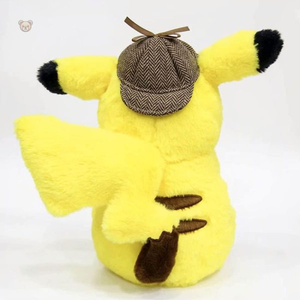 Peluche douce Pikachu détective, compagnon de jeu