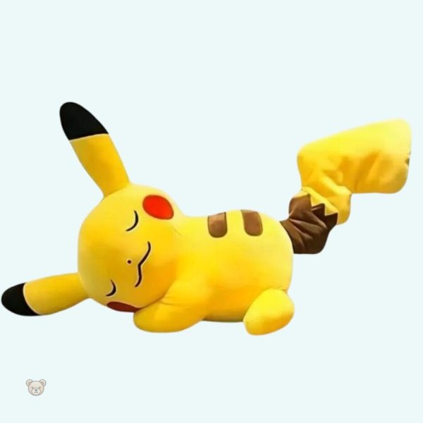 peluche-pikachu-endormi-doux-jaune-calin-univers-pokemon-1 Peluche Pikachu endormi jaune