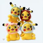 Peluche Pikachu porte-clés pour enfants avec chapeau