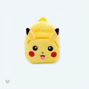 Peluche Pikachu sac à dos doux pour enfants, couleur jaune