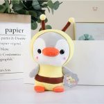 Peluche abeille douce, pingouin en costume, parfait pour les enfants