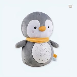 Peluche pingouin douce avec bruit blanc apaisant