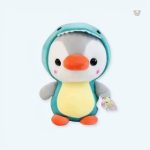 Peluche pingouin mignon en déguisement de dinosaure pour enfants
