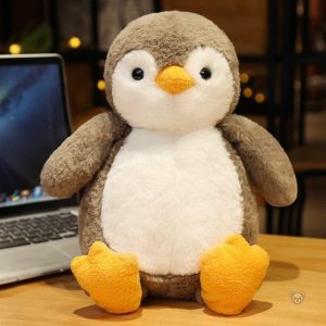 Peluche pingouin douce en fourrure