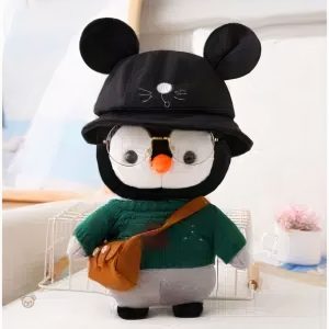 Peluche pingouin tendre idéale pour les enfants en hiver