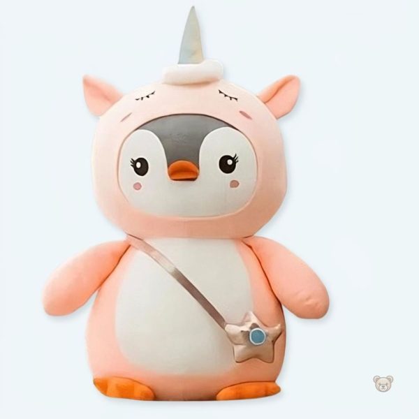 peluche-pingouin-licorne-rose-moelleuse-amusante-enfant-1 Peluche pingouin licorne rose moelleuse pour enfants