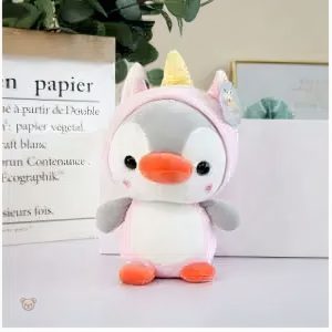 Peluche licorne pingouin, idéale pour câliner