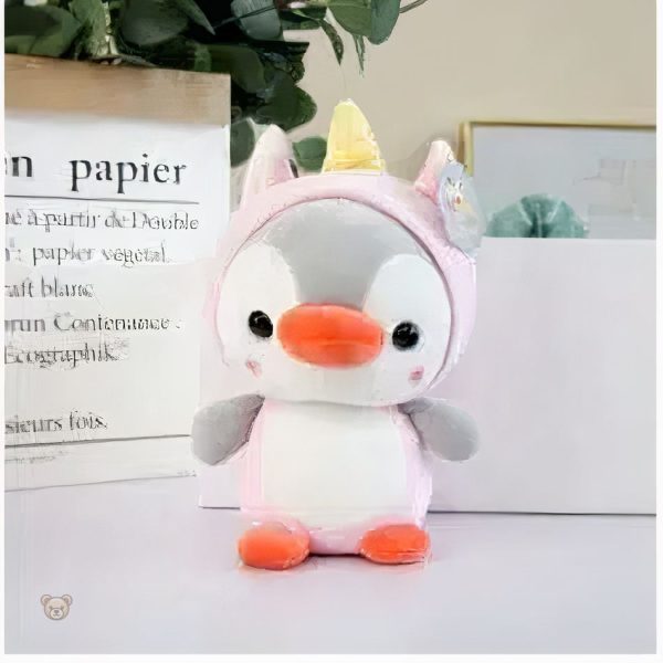 Peluche licorne pingouin, idéale pour câliner
