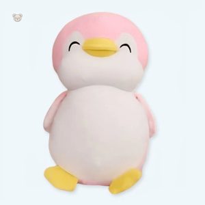 Peluche pingouin rose douce pour enfant