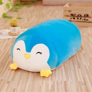Peluche pingouin squishmallow bleu au sourire joyeux