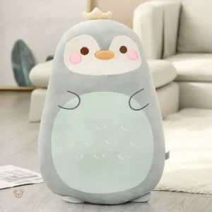 Peluche pingouin squishmallow roi douce et câline