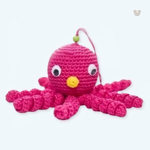 Peluche poulpe rose douce et câline pour enfants