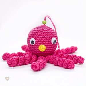 Doux poulpe rose, compagnon idéal pour les enfants câlins