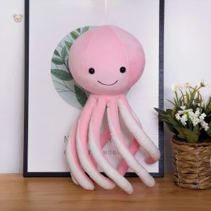 Doudou poulpe rose, compagnon tendre et apaisant pour le sommeil