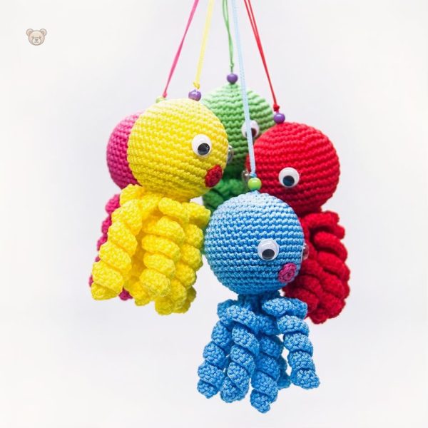 Doudou poulpe océan en peluche, idéal pour les câlins