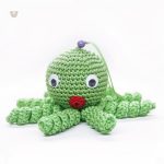 Jouet en peluche poulpe vert, doux et réconfortant pour enfants
