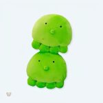 Peluche poulpe verte douce pour un confort océanique