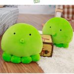 Oreiller en forme de poulpe vert, parfait pour le repos
