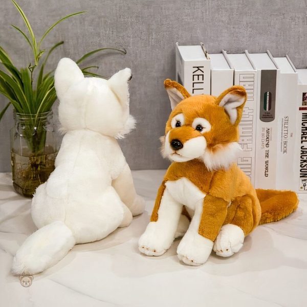 Renard blanc des montagnes, peluche idéale pour les enfants