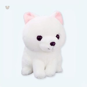 Peluche renard blanc Kawaii douce et câline pour enfants
