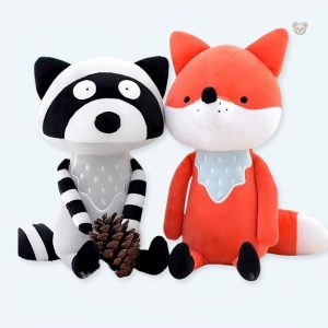 Peluche renard doux et câlin pour un automne chaleureux