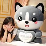 Renard en peluche géant, compagnon doux pour enfant