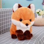 Douce peluche renard à la tête ronde
