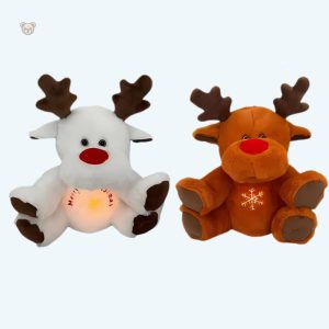 Peluche renne de Noël douce veilleuse musicale