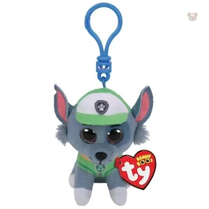 Peluche porte-clé enfant, design Rocky de Pat Patrouille