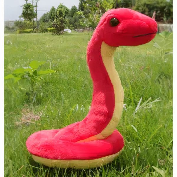 Serpent en peluche rouge, compagnon douillet pour les enfants