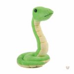 Serpent en peluche vert, idéal pour une décoration jungle enfantine