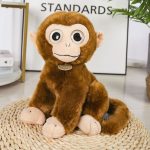 Peluche singe douce, interactive et amusante