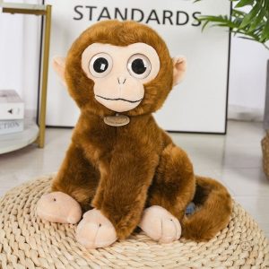 Peluche singe douce, interactive et amusante