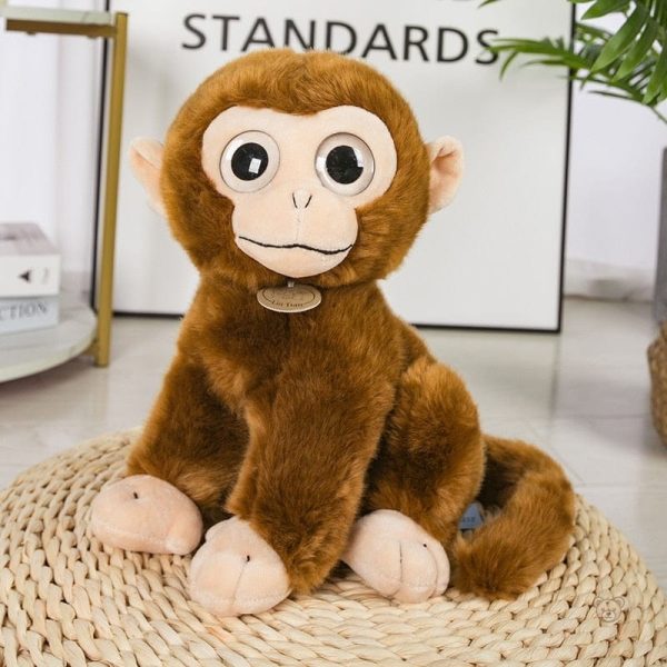 Peluche singe douce, interactive et amusante
